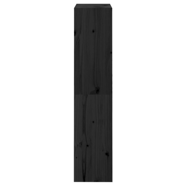 Berkfield Book Cabinet/Room Divider Black 60x30x135.5 cm Solid Wood Pine