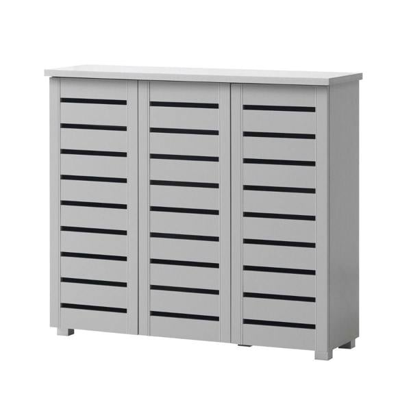 Timber Art Design 5 Tier Shoe Storage Cabinet 3 Door Cupboard Stand Rack Unit