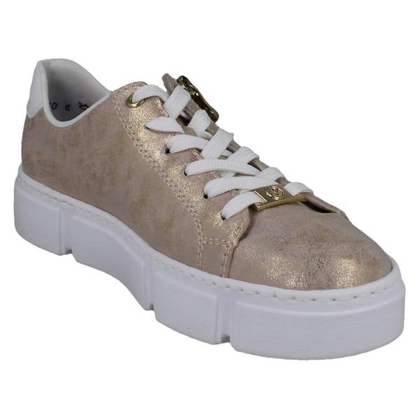 Rieker Ladies Rieker Embossed Metallic Trainers N5917