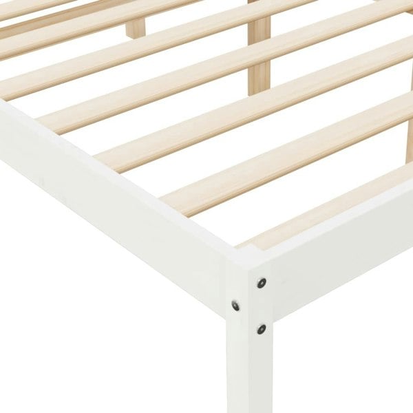 Berkfield Bed Frame White 120x200 cm Solid Wood Pine