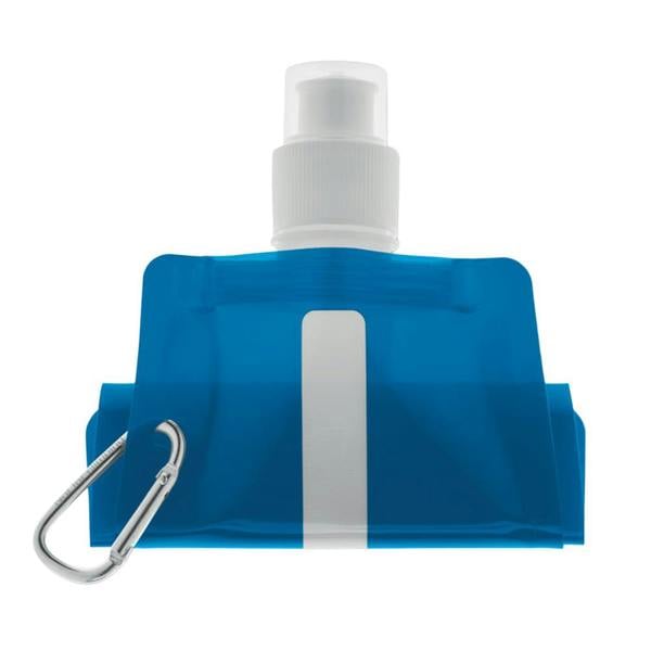MidOcean Gates Plain Foldable 480ml Water Bottle - Transparent Blue - 