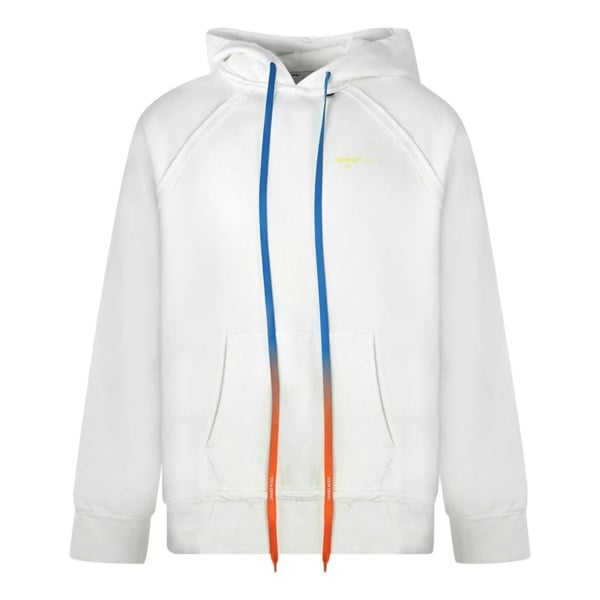 Off-White Long Drawstrings Oversized Hoodie - White