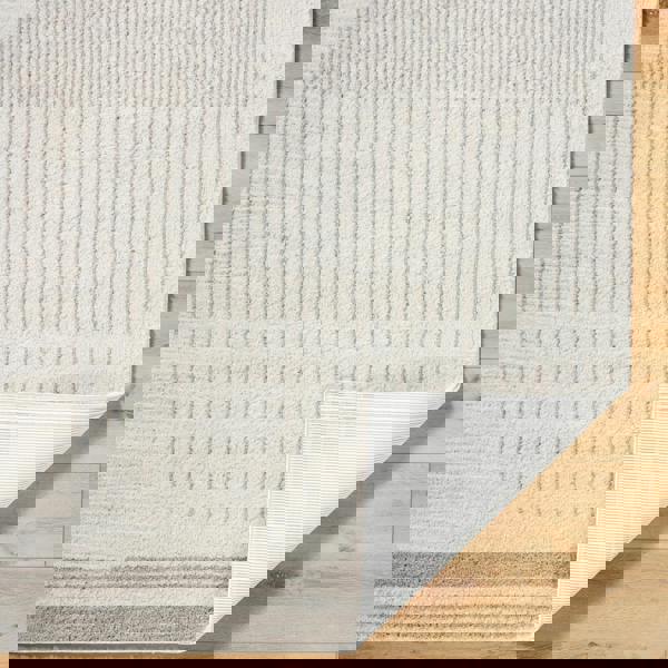 Livabliss Fossay Shag-Washable Beige Brown Green Grey Global High Pile Rug