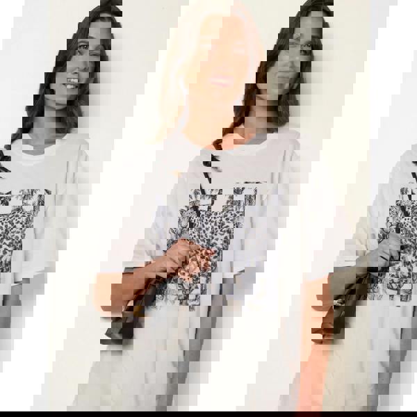 Blue Vanilla Graphic Print Crew-Neck T-shirt