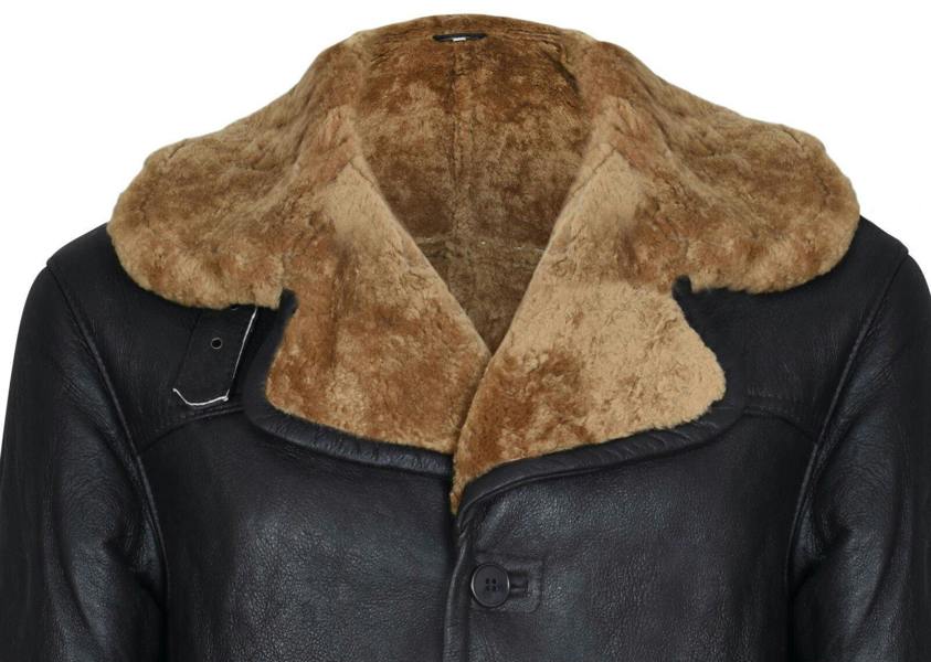 Infinity Leather Mens Warm Shearling Sheepskin Coat-Cologne