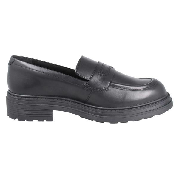 Clarks Ladies Clarks Chunky Sole Piped Trim Loafer Shoes Orinoco3 Edge