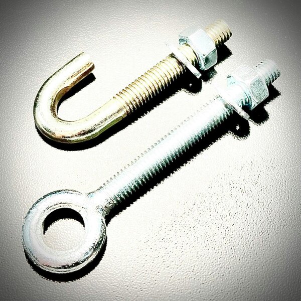 Fixaball Eyebolts Hookbolts Wire Cable Rope Fixings Full Hex Nut Washer