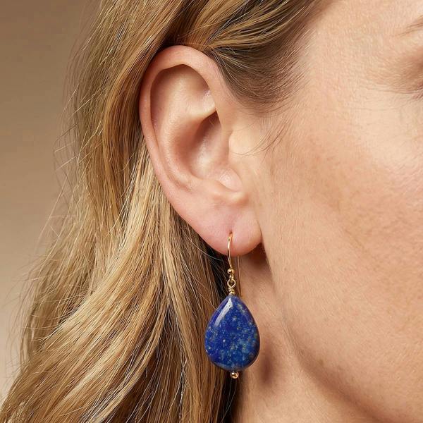 Pia Nothing but Navy Lapis Teardrop Earrings