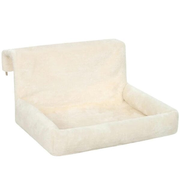 Cat Radiator Bed, Hanging Warm Hammock w/ Foldable Metal Frame, Removable Washable Cover, Cream