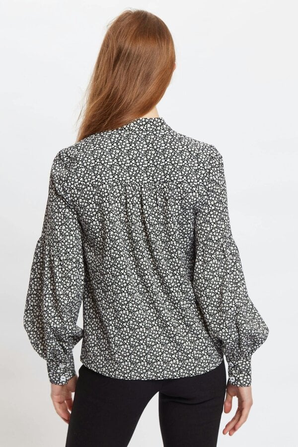 Louche Clancy Candy Bud Print Long Sleeve Blouse