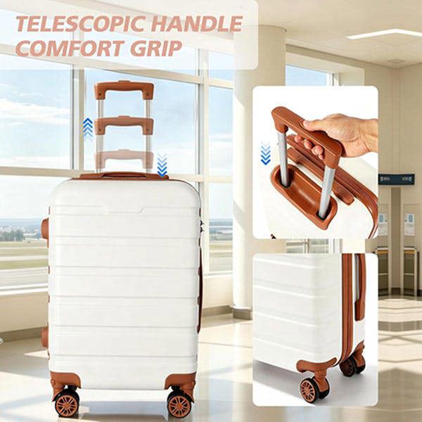 Leaper 20" ABS Carry-On Luggage with Removable Wheels & TSA Lock