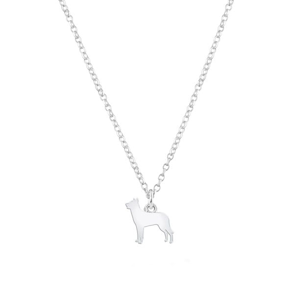 Beauceron Silhouette Silver Necklace - Personalised - MYLEE London