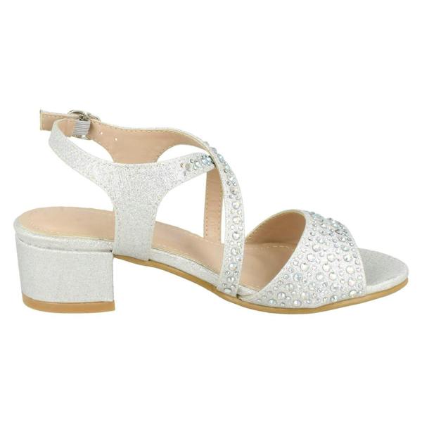 Spot On Girls Spot On Mid Heel Mule Sandals H1105
