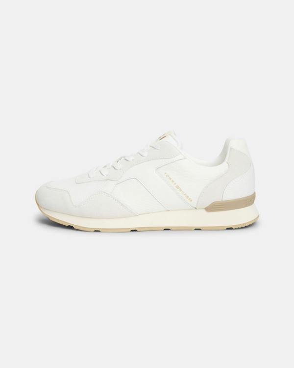 Tommy Hilfiger TH Core Mix Mens Trainers - Ecru