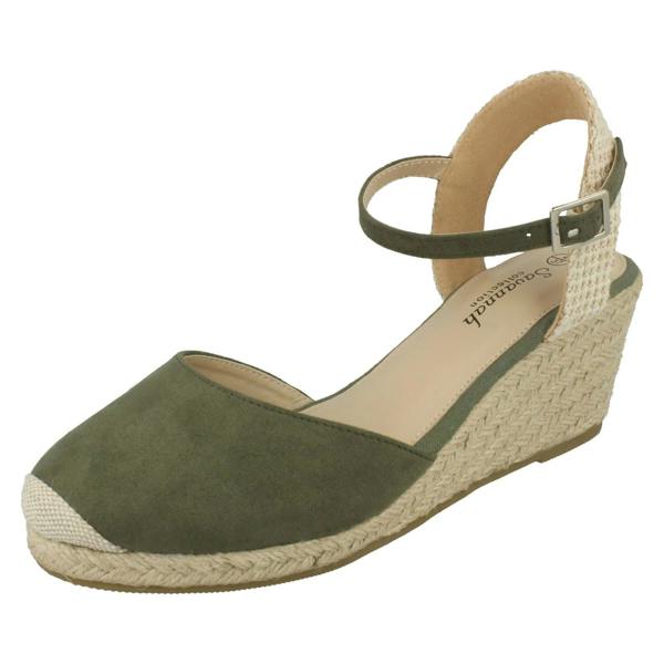 Savannah Ladies Savannah Mid Rope Wedge Espadrilles F2274