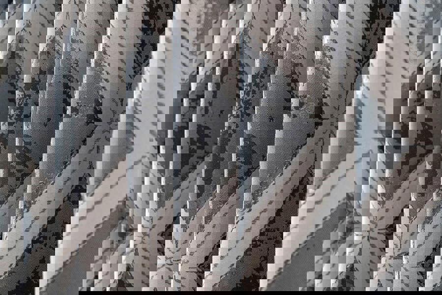 Luxury Living Luxury Diamond Jacquard Metallic Fully Lined Ring Top Curtains