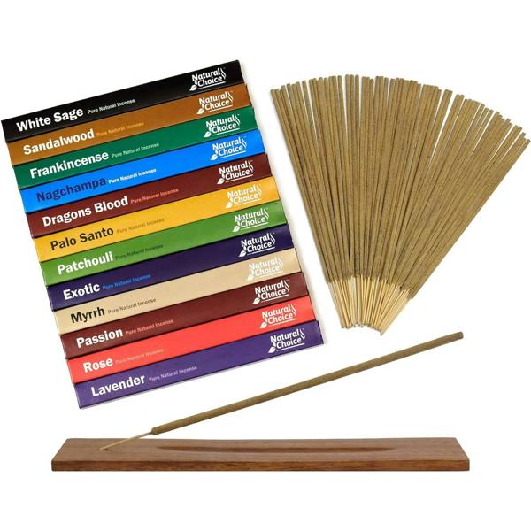Dyzi 12 Fragrance Incense Gift Pack with Burner Home Fragrance Set
