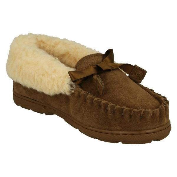 Bear Paw Ladies Bear Paw Bow Detailed Slippers Indio