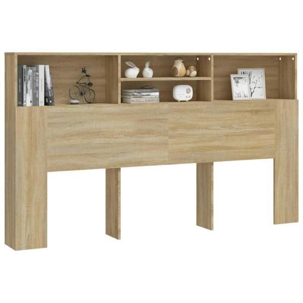 Berkfield Headboard Cabinet Sonoma Oak 180x19x103.5 cm