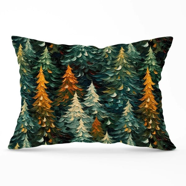 Warren Reed Impasto Style Christmas Trees Cushions