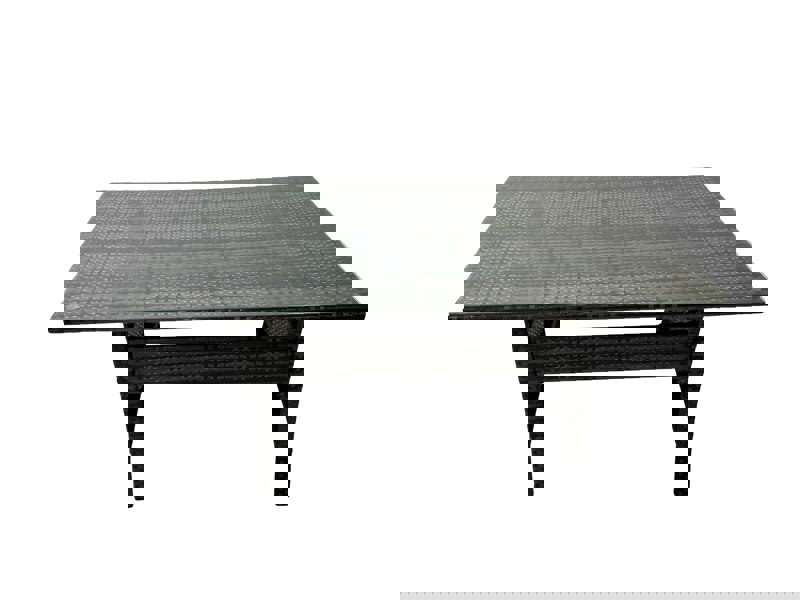 Fimous Rattan Garden Furniture Set Outdoor 9 Seater Patio Dining Corner Sofa Sets with Dining Table Chair Dark Grey Mixed