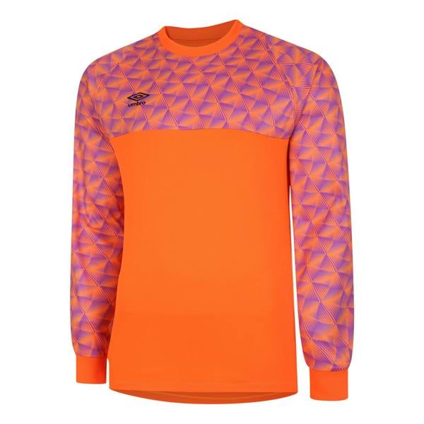 Umbro Childrens/Kids Flux Long-Sleeved Goalkeeper Jersey - Shocking Orange/Purple Cactus - 