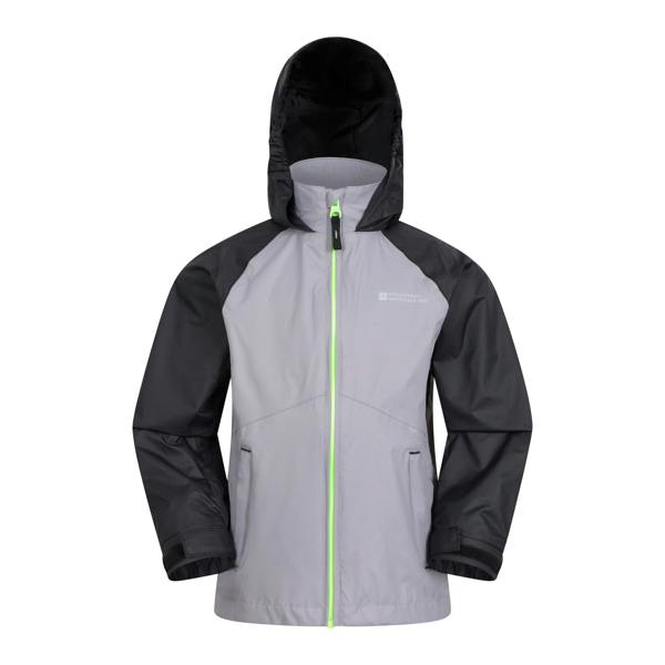 Mountain Warehouse Childrens/Kids Torrent II Waterproof Jacket - Light Grey - 