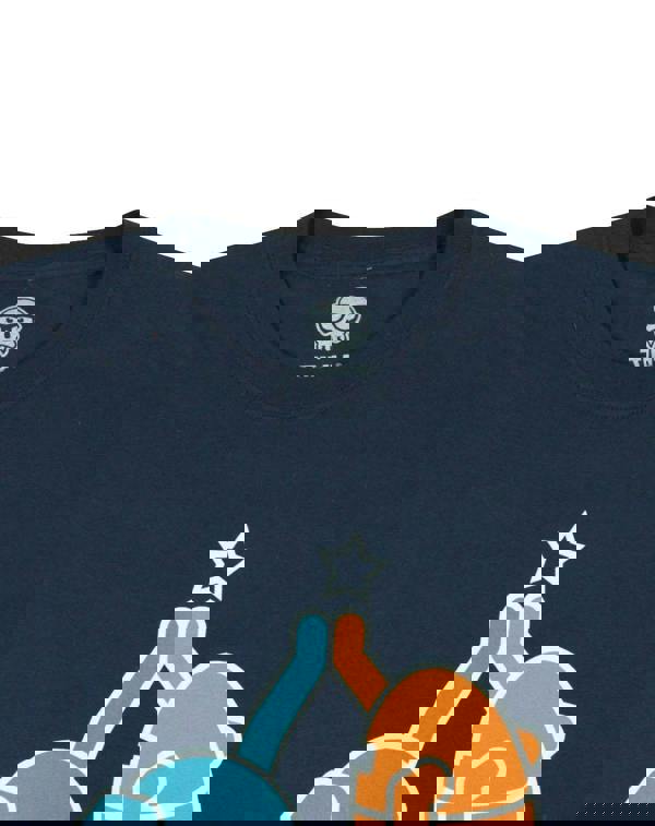 Portal Mens Blue Hi Five Short Sleeved T-Shirt