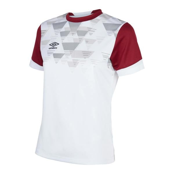 Umbro Childrens/Kids Vier Jersey - White/New Claret