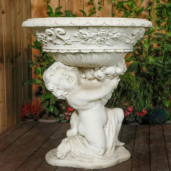 Cherub Planter Pair Vase Urn 