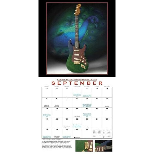 Fender Custom Shop, Guitar Calendar 2027, Wall Calendars, Month To View, Entertainment, Gift