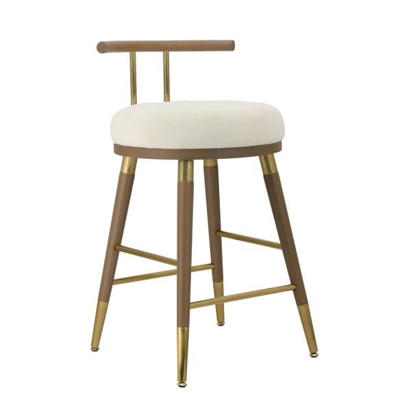 Furniture Edit Juniper Cream Velvet Counter Bar Stool