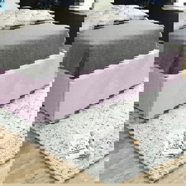 Casa Magna Alma Upholstered Soft Velvet Bed Frame - Pink