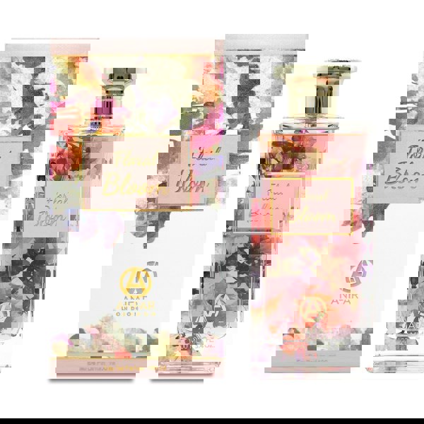 Floral Bloom perfume bottle and packaging by Anfar London on a white background