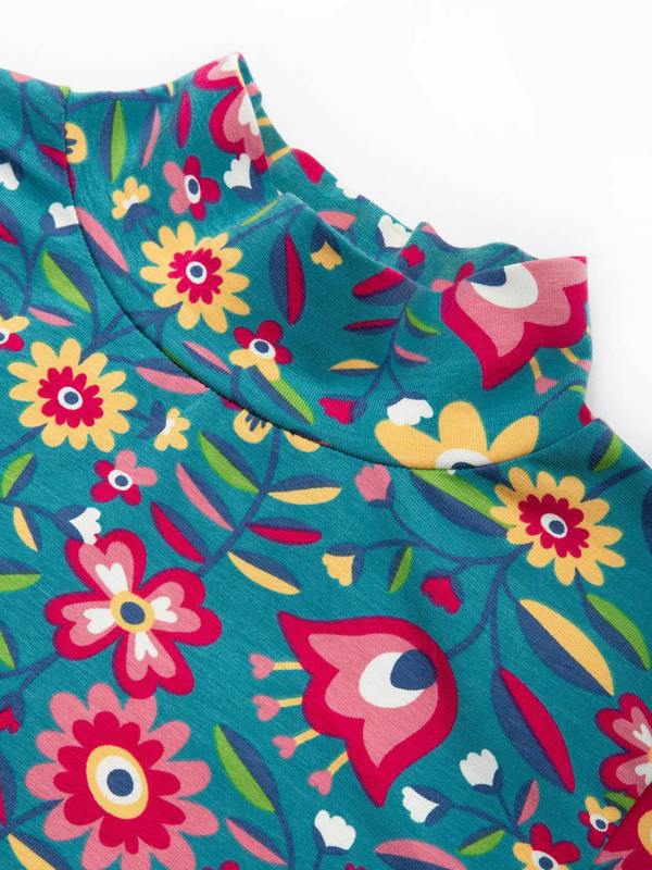 Kite Womens Organic Folksy Bloom Bagber Turtle Neck Jersey Top