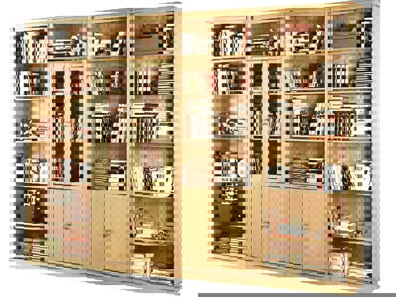 Dorel Home Anita Wall Unit 5 in Stained Wax