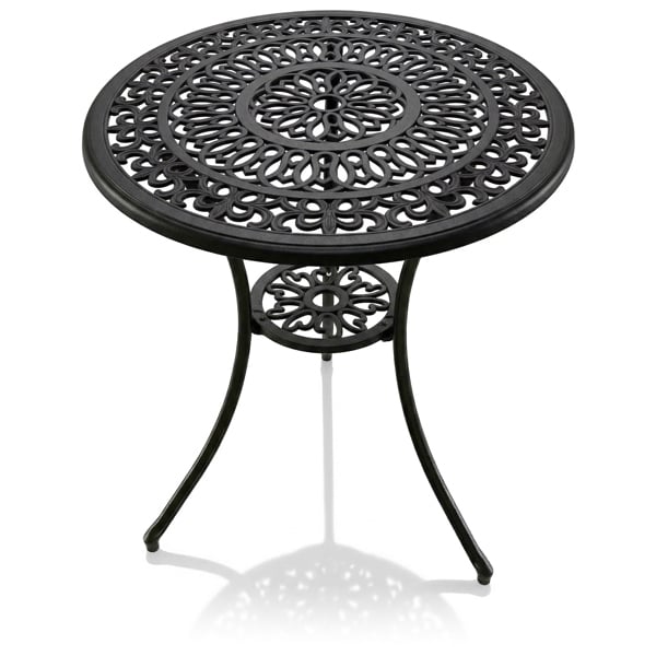 Centurion Supports POSITANO Garden and Patio Black Cast Aluminium Bistro Table