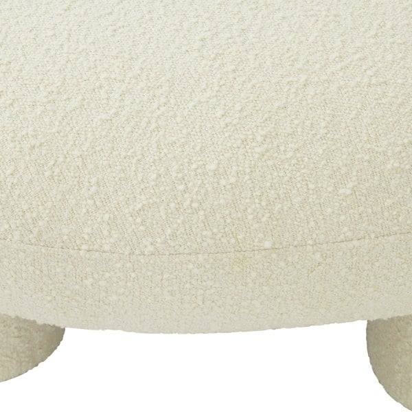 Furniture Edit Discus Boucle Ottoman Bench Footstool