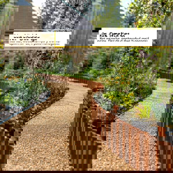 Nicoman Corrugated Pre-Rusted Metal Garden Border Roll