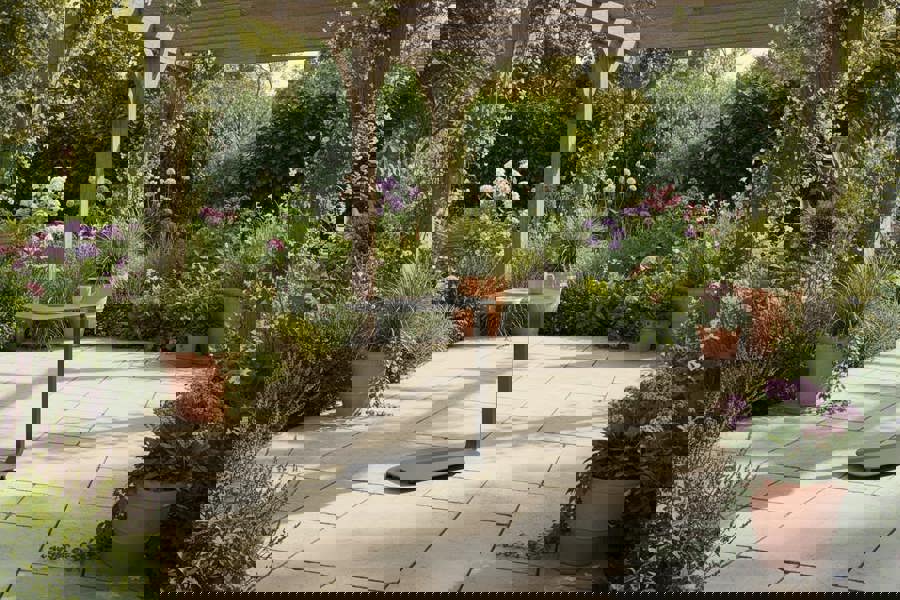 Garden Impressions Lucca Laptop Table - Taupe and Carbon Black