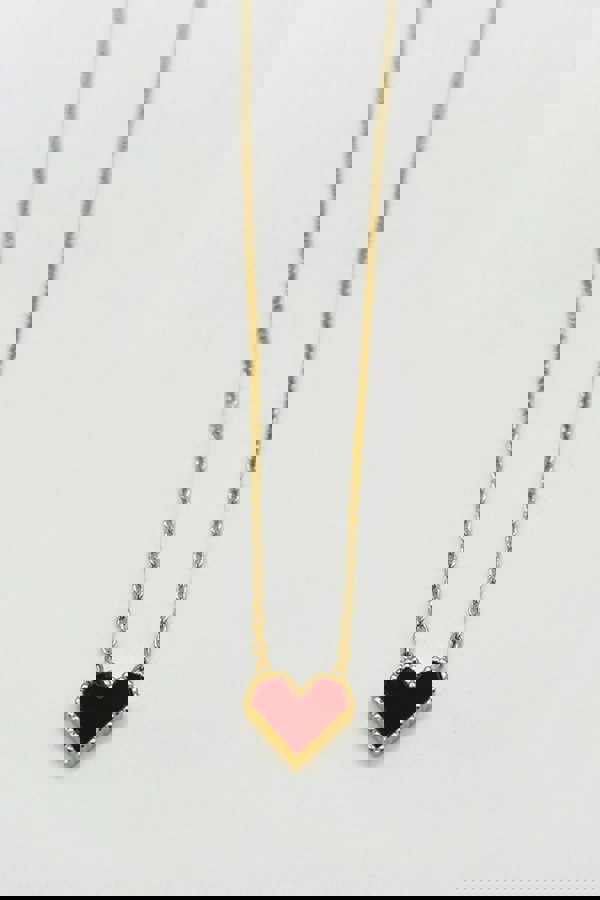 SVNX Cherry Red Heart Pendant Necklace - Gift Boxed