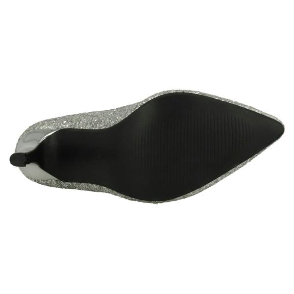 Anne Michelle Ladies Anne Michelle Pointed Toe Glittery Court Shoes