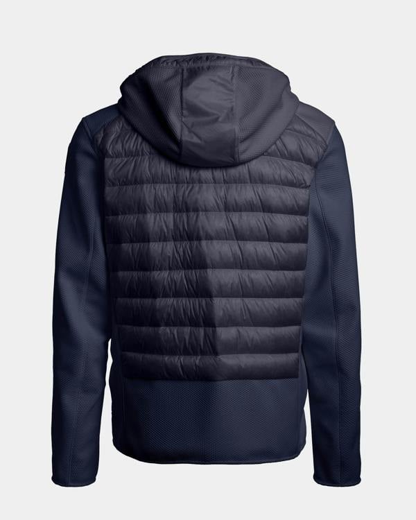 Parajumpers Nolan Mens Hybrid Hooded Jacket - Blue Navy 316 | CHO | Designer Mens Hybrid Jackets