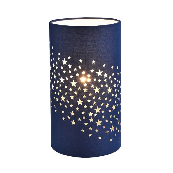 Modern Stars Decorated Children/Kids Midnight Blue Cotton Bedside Table Light Image 1