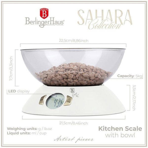 Berlinger Haus Kitchen scale with bowl Berlinger Haus BH9617 Sahara