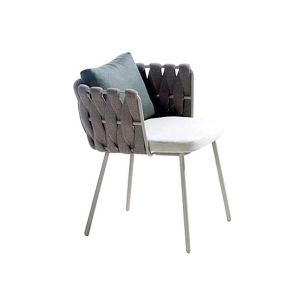 Vallee Rattan Dining Chair, Outdoor Furniture-Weilai Concept-Dining Chair-Dark Grey-Weilai Concept