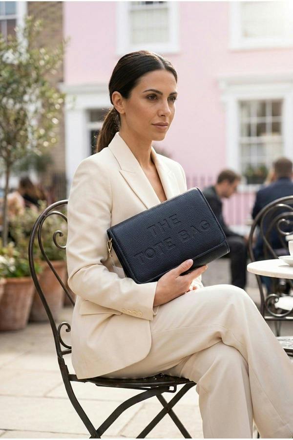 ikrush Constance Pebbled Faux Leather Text Bag