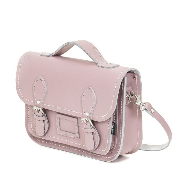 Rose Quartz Leather Midi Satchel - Midi Satchel - Zatchels