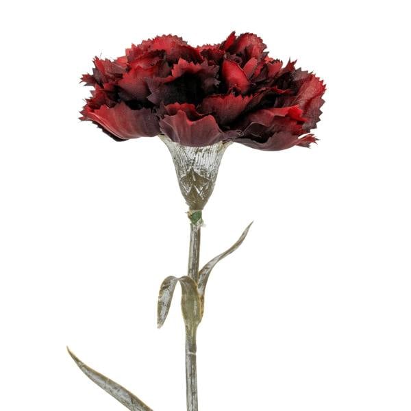 Hill Interiors Carnation Artificial Flower - Burgundy - 
