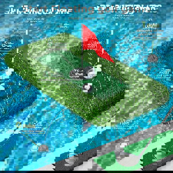 Centra Floating Golf Green Mini Mat Set Putting  Turf Pool Water Outdoor 60x30CM